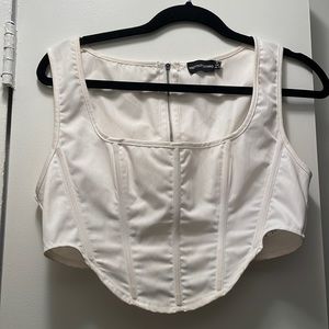 White corset top